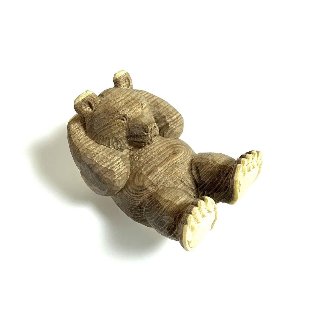 Amazon.co.jp: 伊藤幹男 みきおさんのクマ 腹筋熊 木彫りの熊/八雲